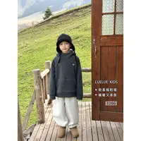 【现货】略略童装儿童秋冬纯色日系连帽卫衣 254WY6018