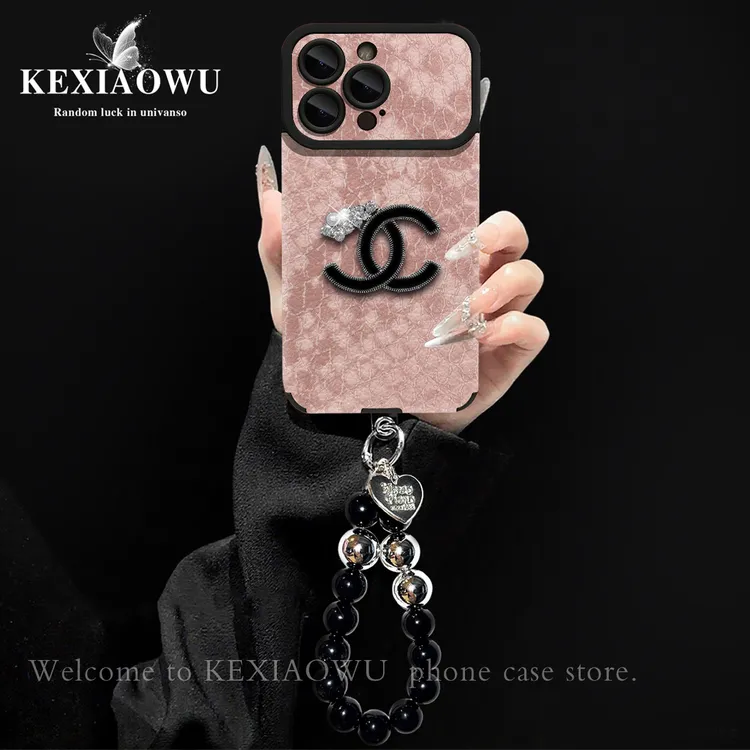 高颜值粉色蛇皮纹大视窗适用苹果16PRO双C标华为VIVO小米OPPO手链