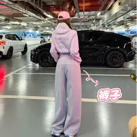 婉君Y【2.0lulu裤】秋季休闲百搭显瘦拖地阔腿裤LWJ25C3TZ2495