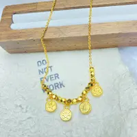 K04101经典黄色平安喜乐蹦迪一体项链多样性发货45046