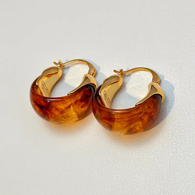 铜合金耳饰 美拉德法式复古耳环女款2025新款小众设计高级感耳扣