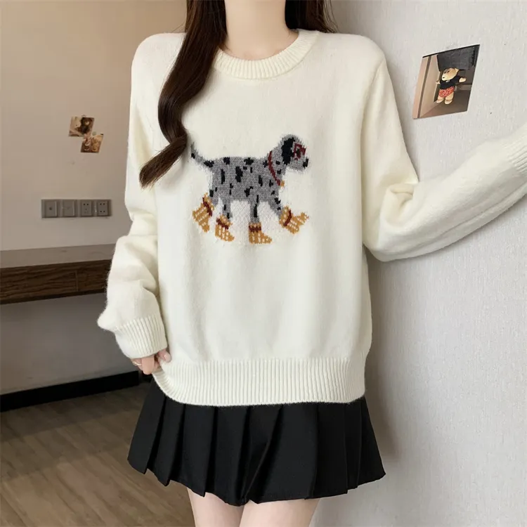 女童秋冬打底衫2025新款儿童圆领毛衣洋气中大童针织衫冬装上衣服