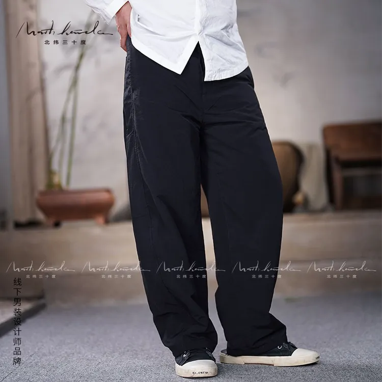 [青原]北纬三十度羽绒裤男装2025冬季新品休闲百搭时尚弯刀羽绒裤