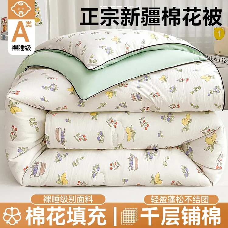 水星家纺A类母婴级被子新疆棉花被子被芯春秋被学生开学棉絮冬被4