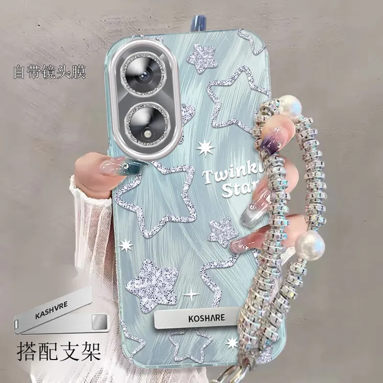 自带镜头膜OPPOA1Pro手机壳5G羽纱星星PHQ110软壳A1pro全包防摔新