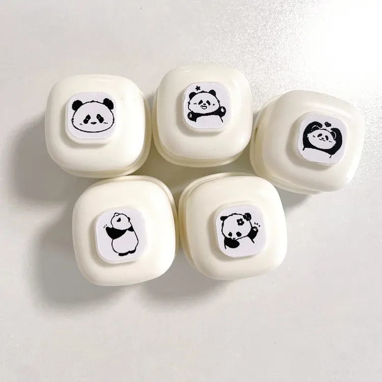 【原创】大熊猫光敏奶油可爱印章送印油礼物手帐