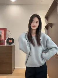 【Niche Young】青瓷盏 百搭时尚宽松慵懒风套头针织毛衣Y6835