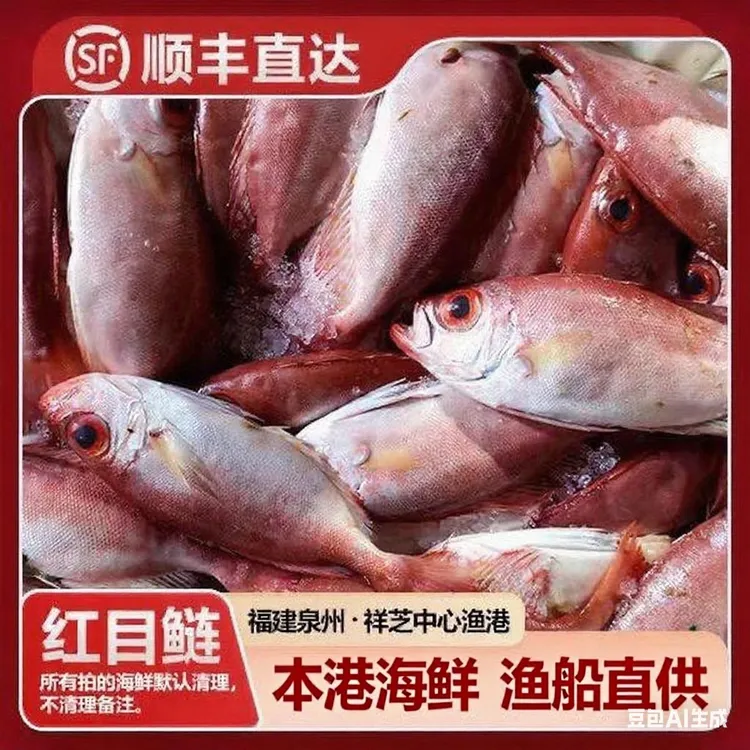 福建祥芝野生海莲鱼红目鱼/红目鲢鱼船捕海鲜渔船直达寄顺丰新鲜