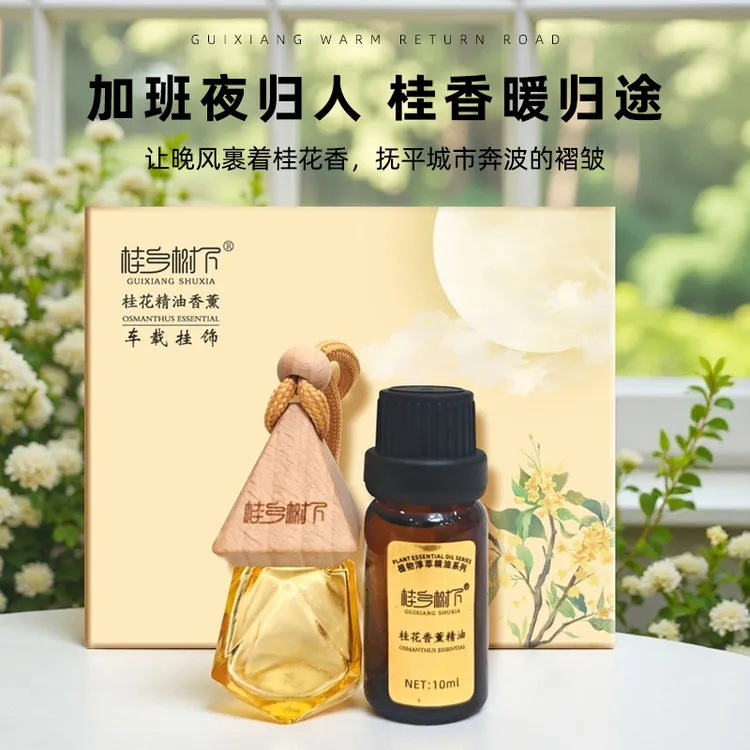 桂乡树下男生车载香薰车内饰品摆件汽车香水高档持久留香套装挂件