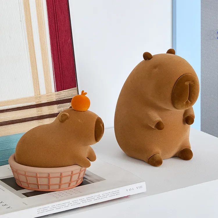 ‖新款‖时越家居‖卡皮巴拉摆件‖可爱呆萌植绒装饰品
