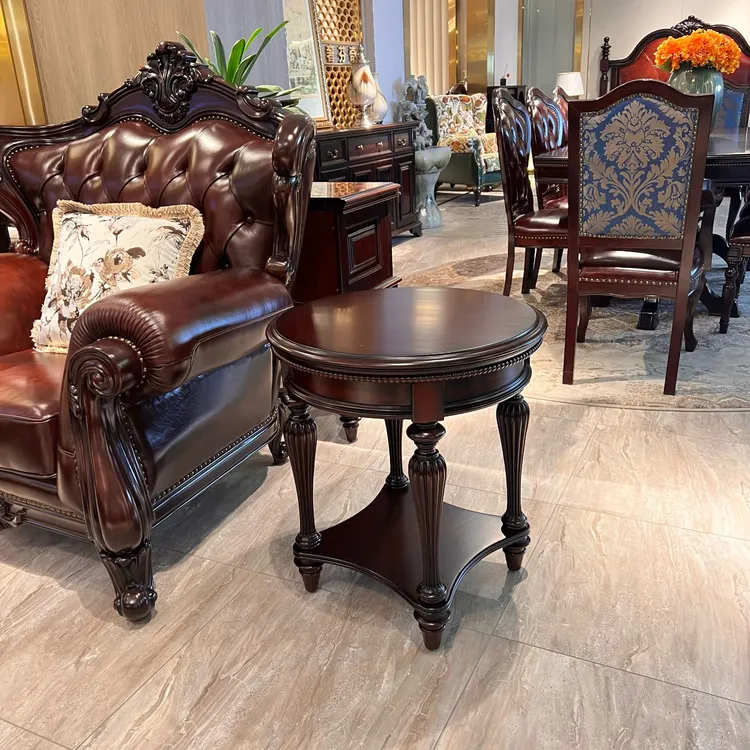 美式客厅咖啡桌角几花架茶几复古怀旧欧式做旧美式乡村边几方几