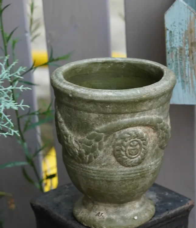 【那里花止】手工麦穗花盆复古做旧陶盆花园摆件花园杂货