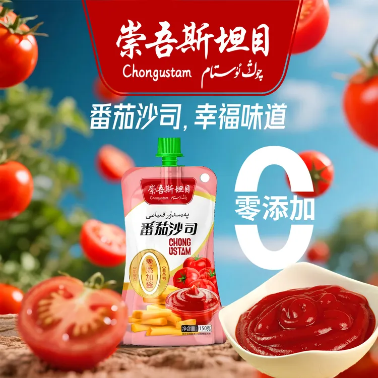 崇吾斯坦目番茄酱沙司150g 酥脆的薯条蘸点红亮的锦臻番茄沙司