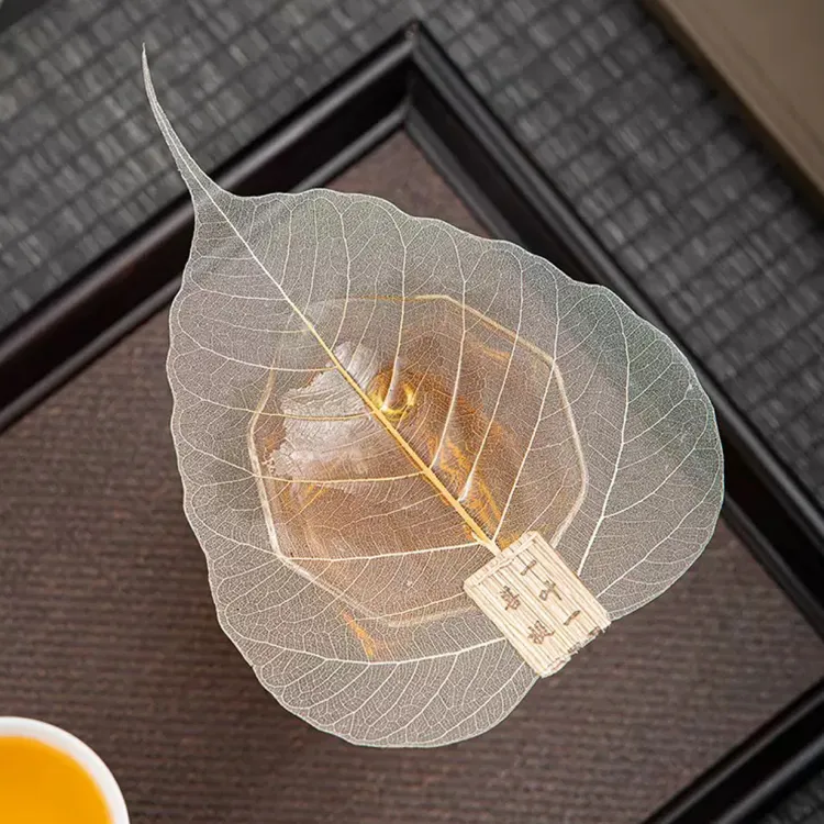 天然叶茶漏创意功夫茶茶水分离茶滤（可搭配高硼硅玻璃杯使用）