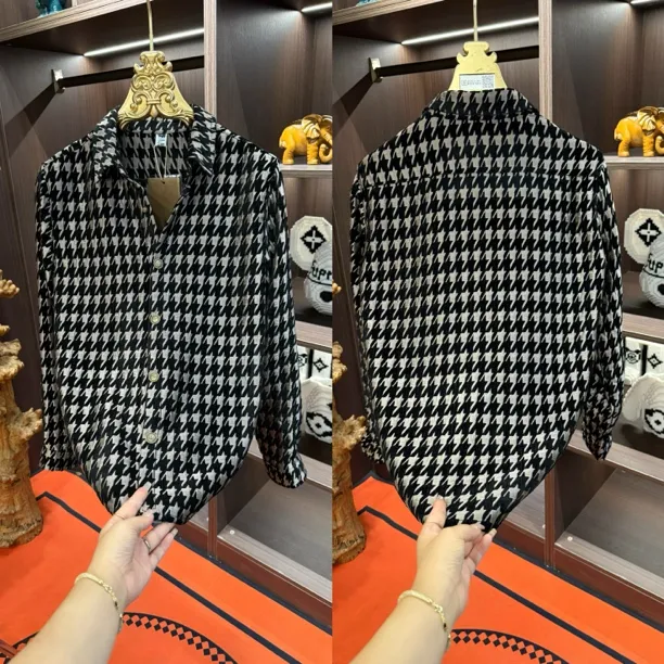 「星漓轻奢出品」8900/XINGLI/2025/高端欧货翻领长袖格子衬衫