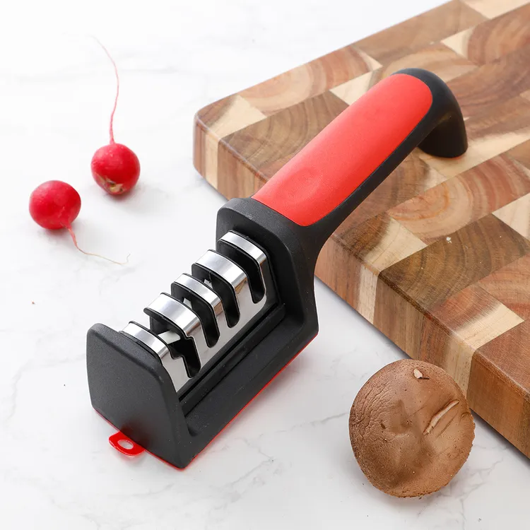 磨刀器多功能三段四段式磨刀石快速陶瓷磨刀工具家用磨刀工具现货