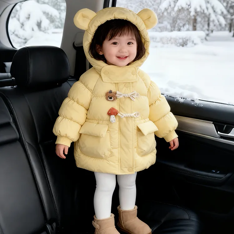 m337小熊款秋冬童秋冬洋气冬装加绒棉服棉衣儿童外套冬季爆款棉袄