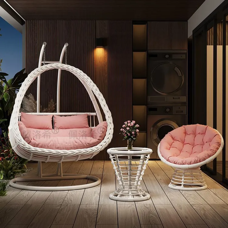 吊篮藤椅吊篮椅子室内秋千摇篮吊椅阳台懒人椅户外庭院秋千卧室