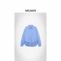 木岸MUAN：《小调衬衫》定制INS风荷叶边边高级衬衫女CQ-DG3-9050