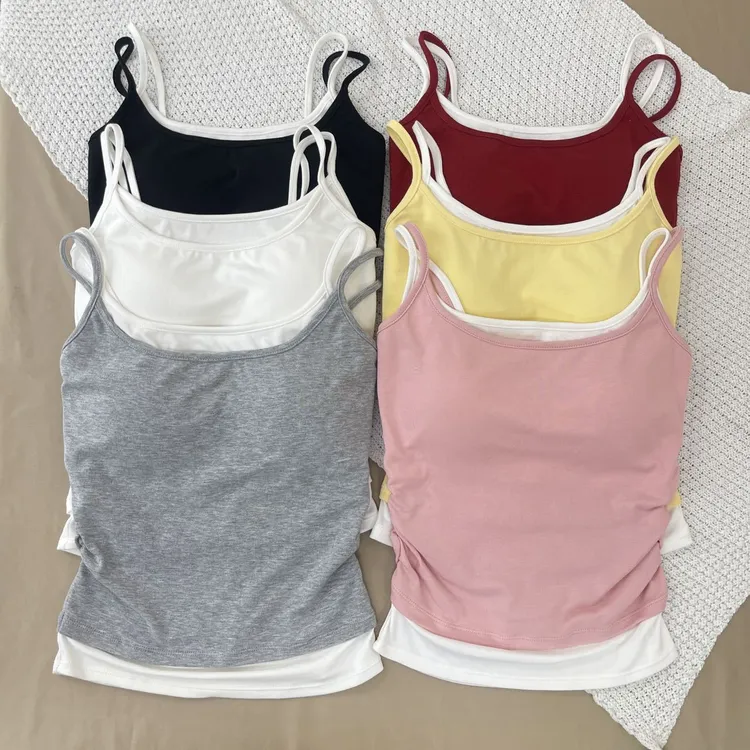 假两件辣妹遮肉吊带背心女内搭显瘦百搭新款纯欲美背打底外穿上衣