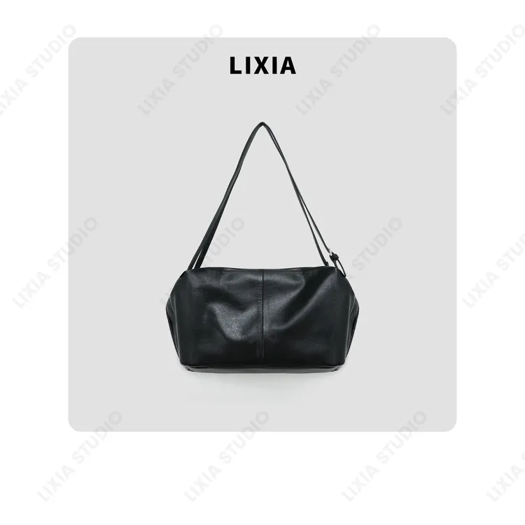 LIXIA【时尚塞纳】丽霞自留款法式休闲头层牛皮单肩包-A7829