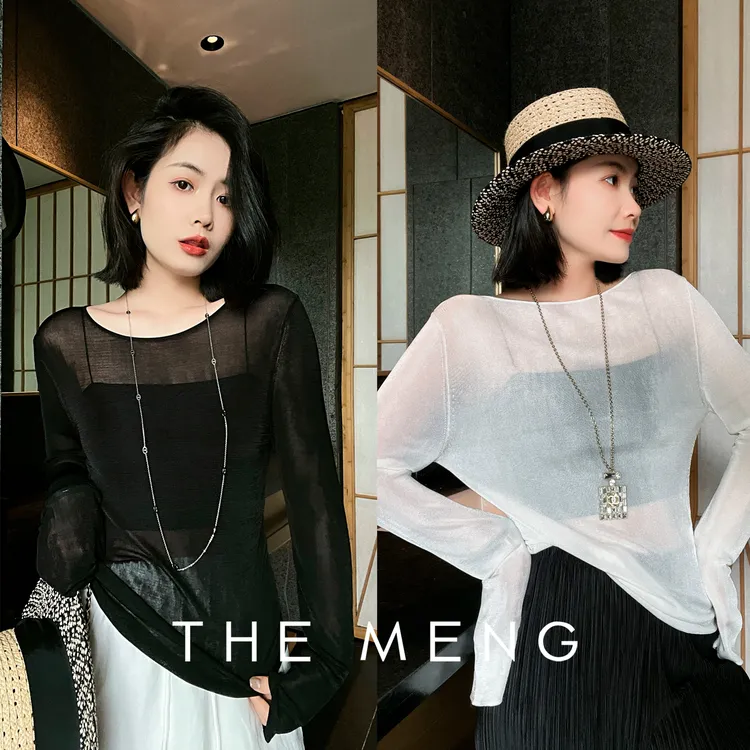 THE MENG【冰点】VISCOSE环保凉感纱显瘦百搭针织罩衫#M242D129