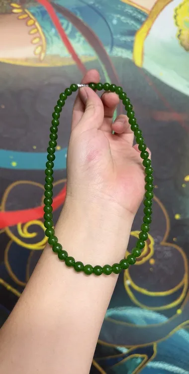 【清货转行】11号俄罗斯七号坑冰阳绿8mm妈妈链—天然珠宝多样性发货