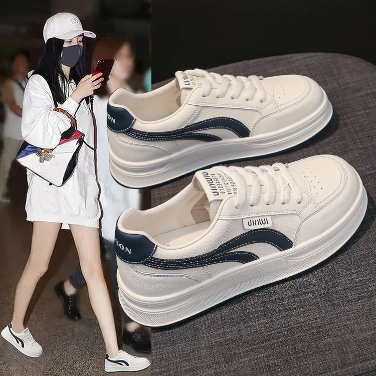 2025新款小白鞋厚底女鞋时尚休闲鞋ins防滑板鞋设计感韩版潮鞋