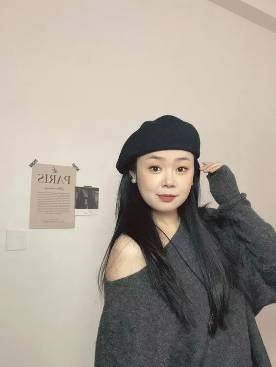 秋冬新款立体有型贝雷帽反戴前进帽方圆脸显脸小百搭帽子画家帽