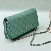 95新 Chanel/香奈儿 多多奢品/香奈儿宝石果绿woc斜挎/98新包展