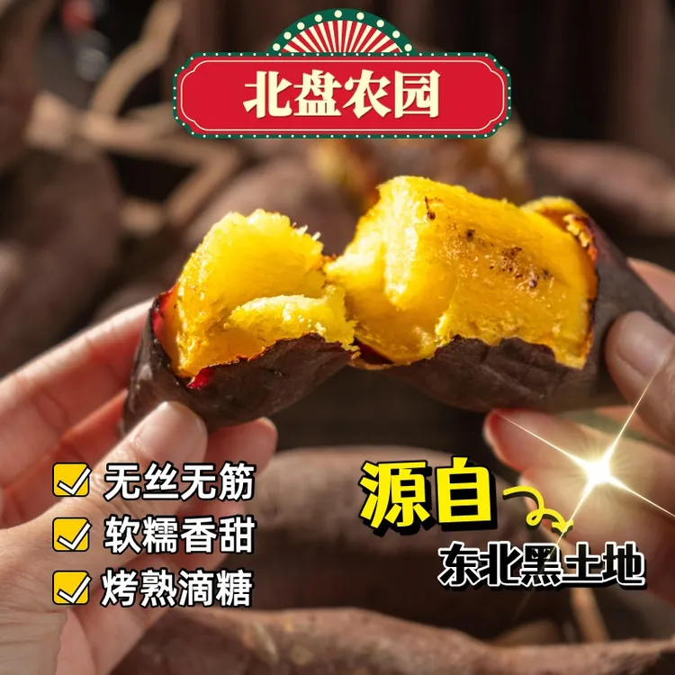 [甘敬专属]北盘农园锦田蜜薯沙地地瓜黄心软糯香甜无根无丝