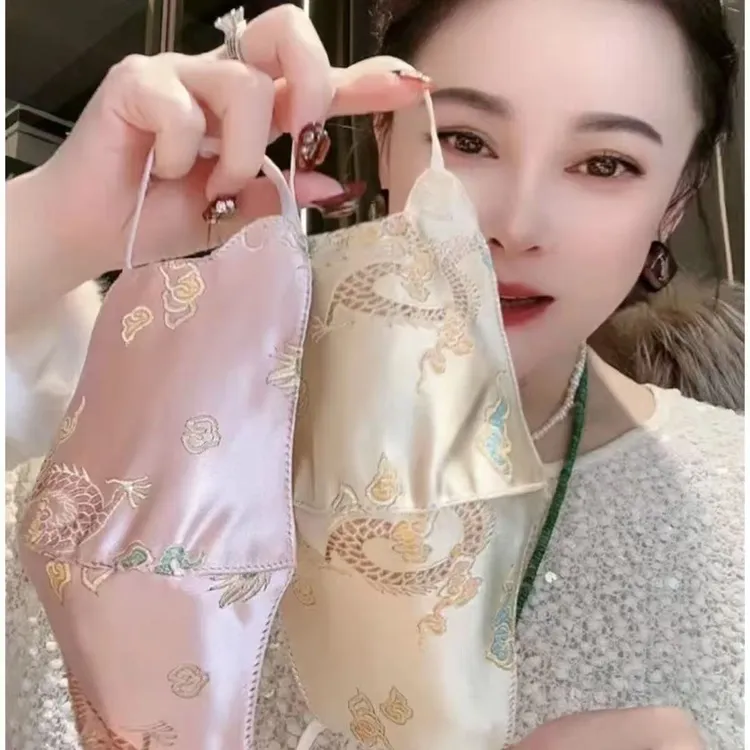 四季口罩女国风刺绣网红爆款龙凤呈祥透气可水洗可调节易呼吸19