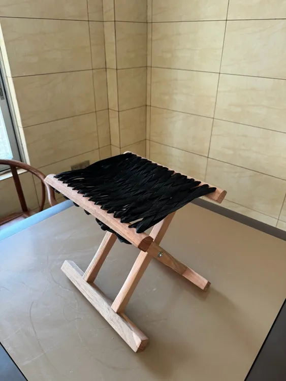 折叠中号马扎凳子家用马扎凳子实木一个（原木色）