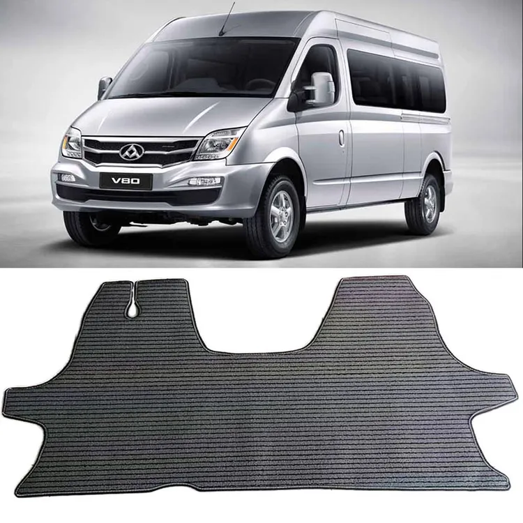 上汽大通V80脚垫亚麻地毯垫防水耐磨江铃全顺特顺福顺脚垫前排垫