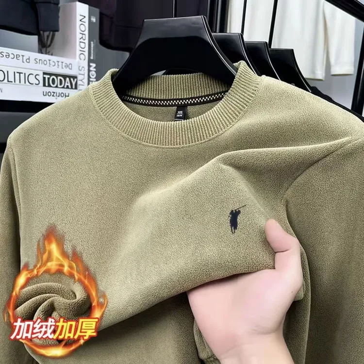 【7A抗静电，自发热】双面加厚奥利绒冬季卫衣打底男女同款-小马