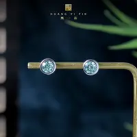 925银莫桑石耳饰 【凰一品】1克拉聚宝盆蔚蓝莫桑钻耳钉S925