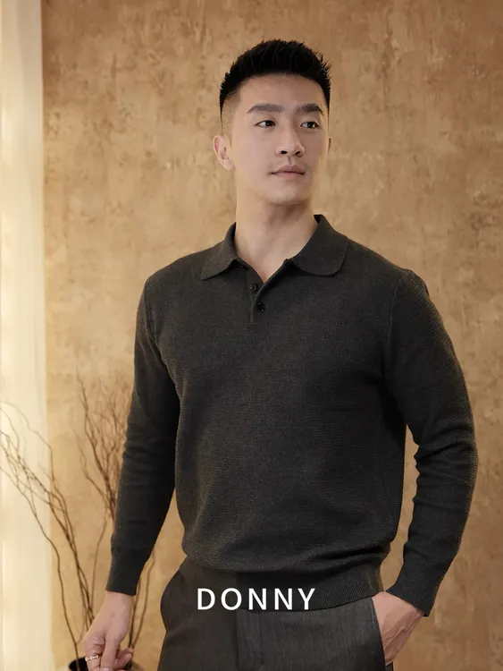DONNY【100纯棉 精纺POLO衫 】新品秋冬型男必备 贴身柔软