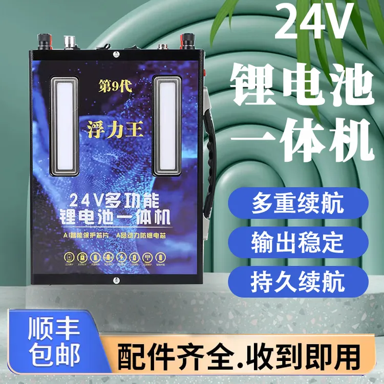 2025新款24v锂电池一体机升级大容量大功率逆变多功能蓄电瓶整套