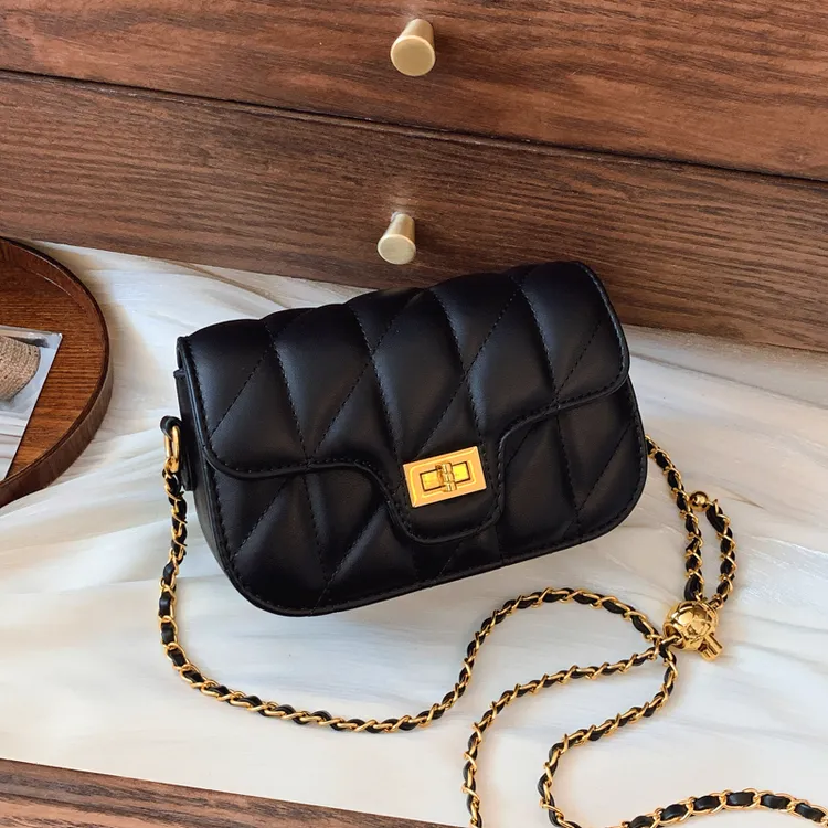 2025春夏新款女包高级感绣线菱格链条包时尚百搭单肩斜挎包小方包