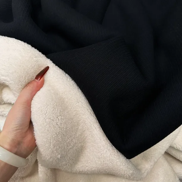 【加绒特厚羊绒条】特厚加绒羊绒条针织弹力面料软糯细腻垂感好