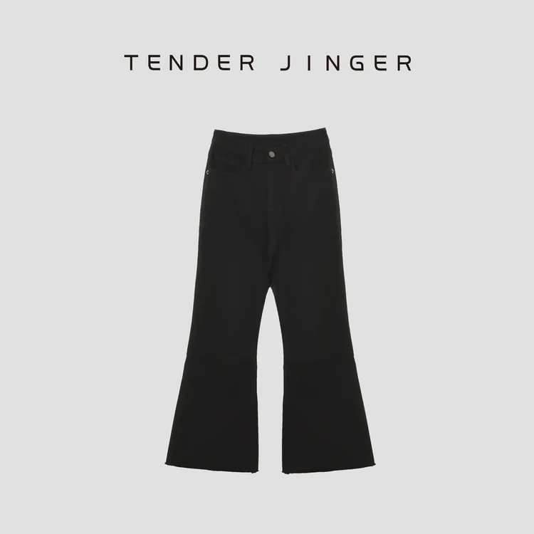 Tender Jinger｜线下专供 九分微喇底抓绒超模裤T54LLH50260