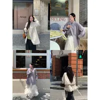 知葵微胖定制【都市限定】初秋韩版拼接格纹风衣短外套12253D1885