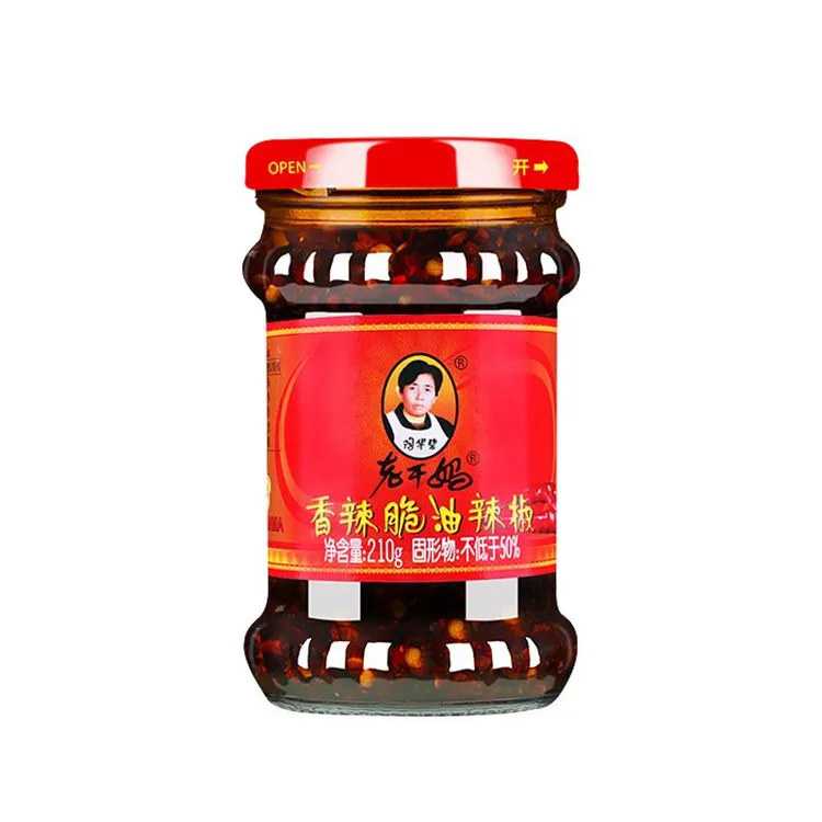 老干妈香辣脆油辣椒210g瓶香脆油辣椒油泼辣椒调料调味酱辣椒酱1