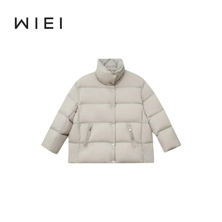 《WI EI》初雪*安心绒90白鹅绒 超轻饱满 蓬松 立领羽绒服24030