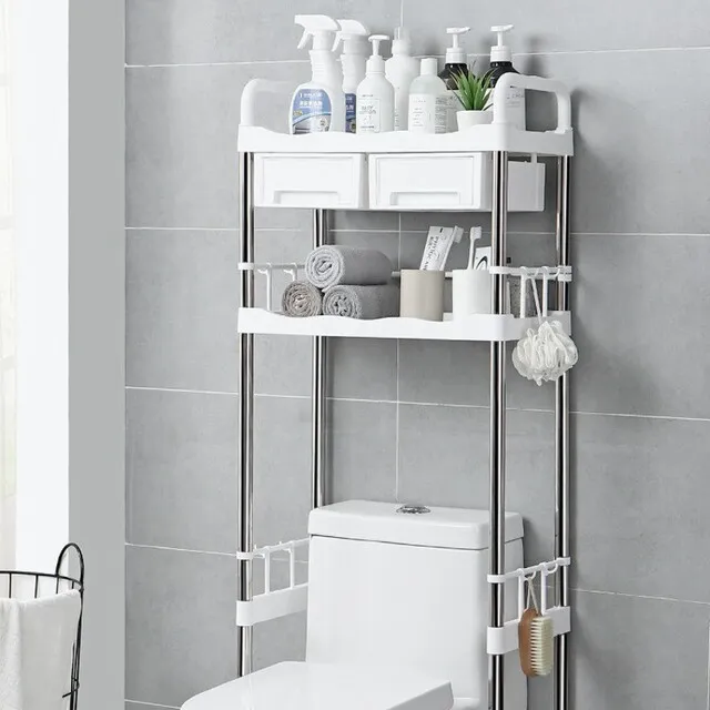 多层简约洗衣机置物架卫生间落地式马桶置物架家用多功能收纳架