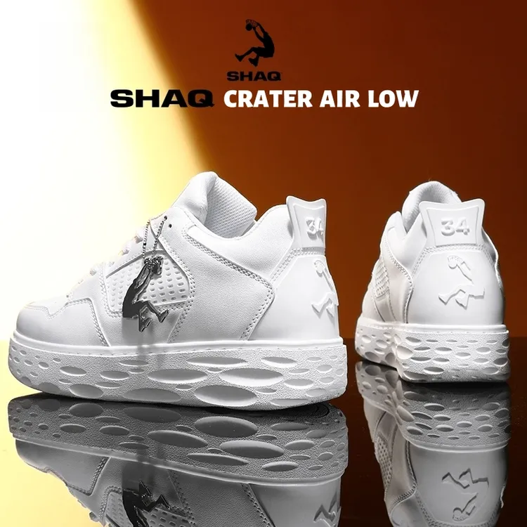 SHAQ奥尼尔板鞋运动男鞋秋冬全掌气垫减震百搭休闲增高厚底小白鞋