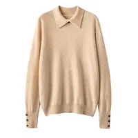 万能搭 凹造型神器！polo领山羊绒毛衣女