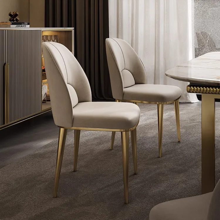 轻奢高端设计师靠背椅大堂工程接待餐厅会所咖啡厅包厢配套餐椅