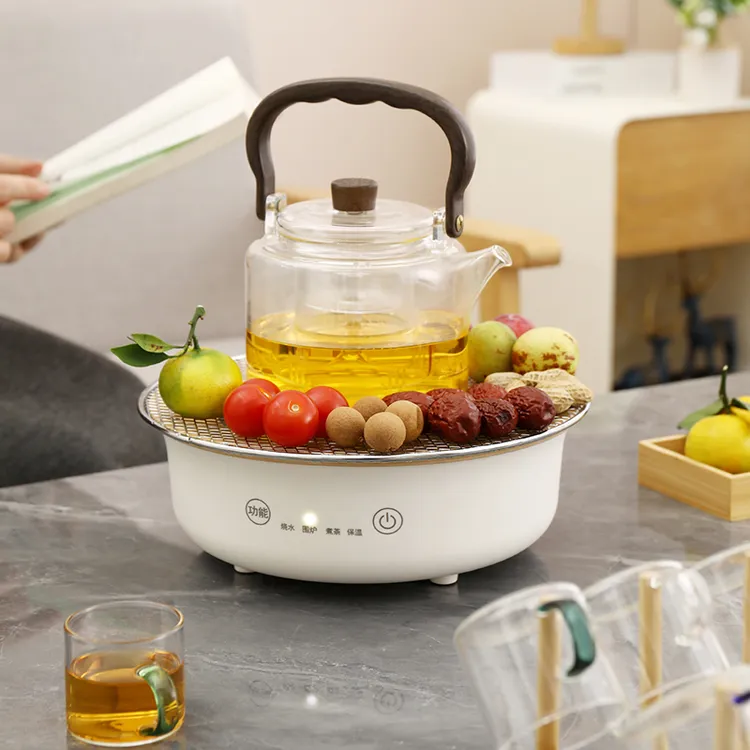 唐戈电陶炉高硼硅煮茶壶蒸煮一体围炉煮茶泡茶家用多功能电陶炉