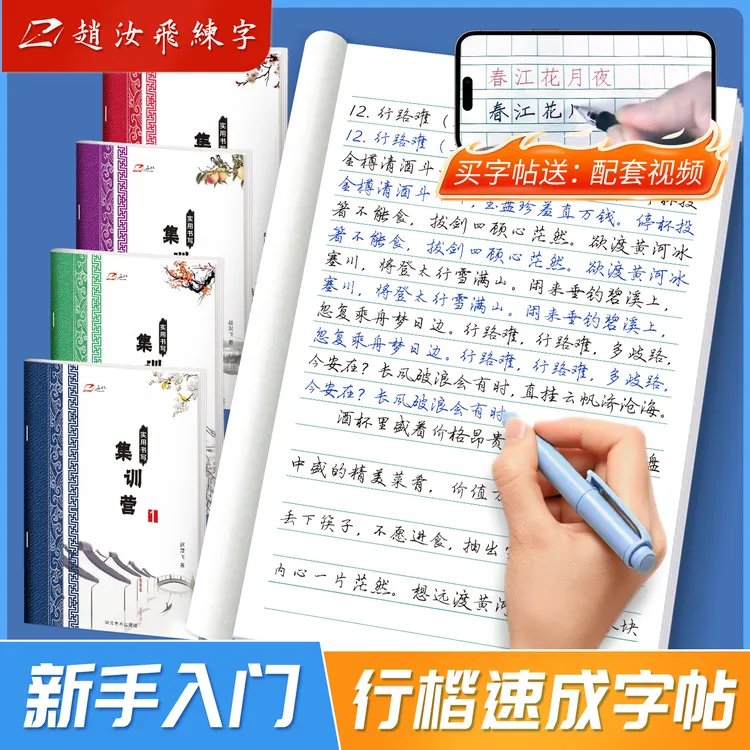 赵汝飞练字行楷行书中学生硬笔书法字帖练习手写字书写写字练字帖
